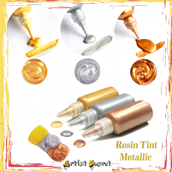Set 3 Colors Metallic Gold Silver Copper Pegmit 50 ML Intense Deep Color